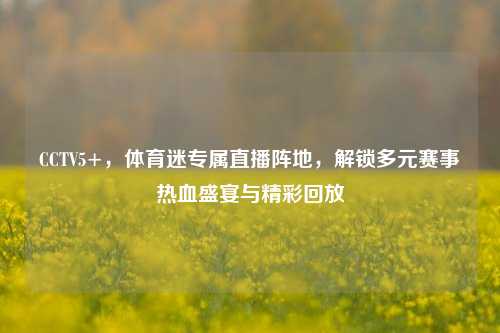 CCTV5+，体育迷专属直播阵地，解锁多元赛事热血盛宴与精彩回放