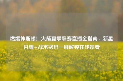 燃爆休斯顿！火箭夏季联赛直播全指南，新星闪耀+战术密码一键解锁在线观看