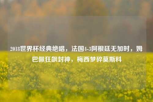 2018世界杯经典绝唱，法国4-3阿根廷无加时，姆巴佩狂飙封神，梅西梦碎莫斯科