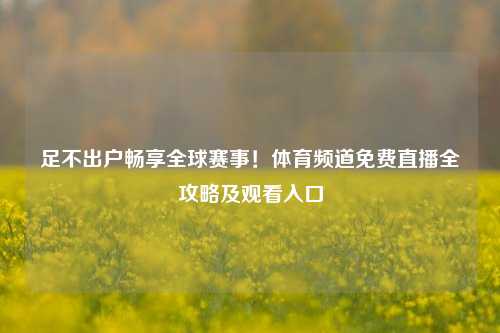 足不出户畅享全球赛事!体育频道免费直播全攻略及观看入口