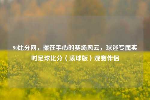 90比分网，攥在手心的赛场风云，球迷专属实时足球比分（滚球版）观赛伴侣