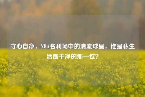 守心自净，NBA名利场中的清流球星，谁是私生活最干净的那一位？