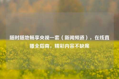 随时随地畅享央视一套（新闻频道），在线直播全指南，精彩内容不缺席