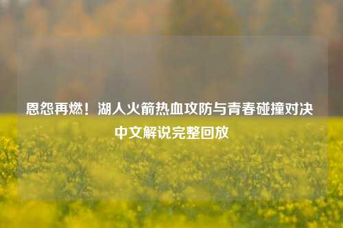 恩怨再燃！湖人火箭热血攻防与青春碰撞对决 中文解说完整回放