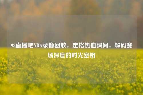 98直播吧NBA录像回放,定格热血瞬间,解码赛场深度的时光密钥