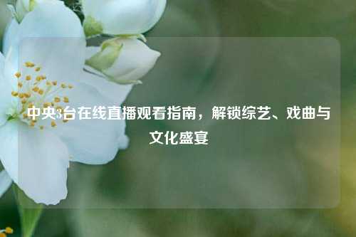 中央3台在线直播观看指南，解锁综艺、戏曲与文化盛宴
