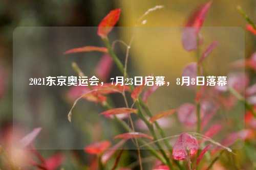 2021东京奥运会,7月23日启幕,8月8日落幕