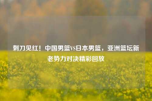 刺刀见红!中国男篮VS日本男篮,亚洲篮坛新老势力对决精彩回放