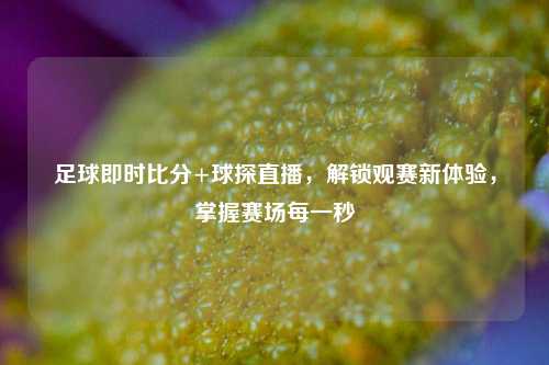 足球即时比分+球探直播,解锁观赛新体验,掌握赛场每一秒