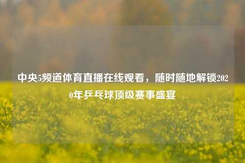 中央5频道体育直播在线观看,随时随地解锁2020年乒乓球顶级赛事盛宴