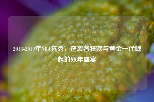 2018-2019年NBA选秀,逆袭者狂欢与黄金一代崛起的双年盛宴