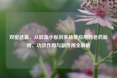 双密达莫，从抗血小板到多场景应用的老药新用，功效作用与副作用全解析