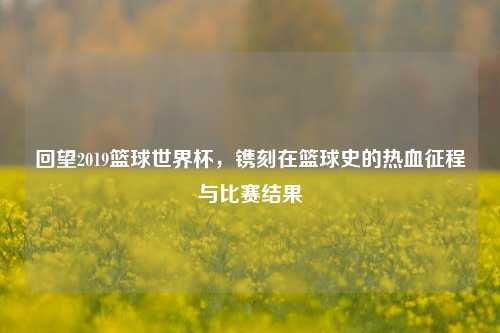 回望2019篮球世界杯,镌刻在篮球史的热血征程与比赛结果