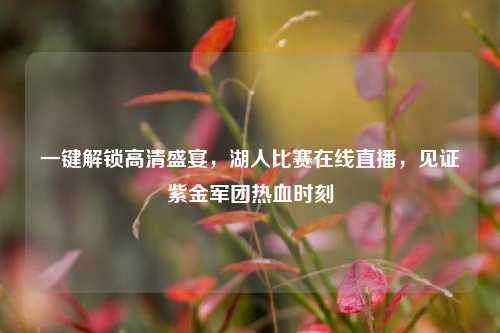 一键解锁高清盛宴，湖人比赛在线直播，见证紫金军团热血时刻