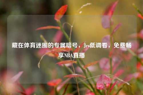 藏在体育迷圈的专属暗号，Jrs低调看，免费畅享NBA直播