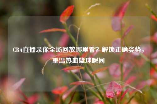 CBA直播录像全场回放哪里看?解锁正确姿势,重温热血篮球瞬间