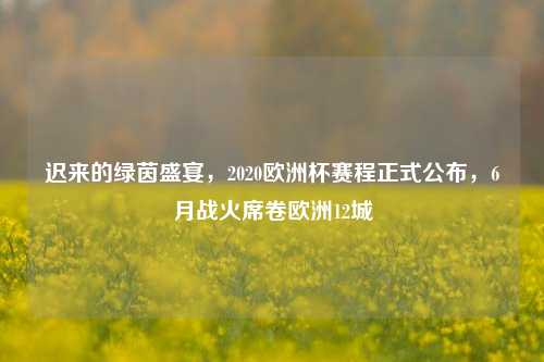迟来的绿茵盛宴,2020欧洲杯赛程正式公布,6月战火席卷欧洲12城