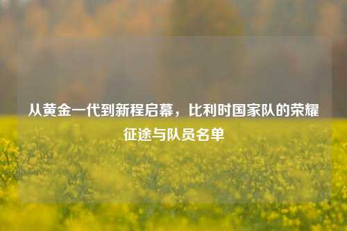 从黄金一代到新程启幕,比利时国家队的荣耀征途与队员名单