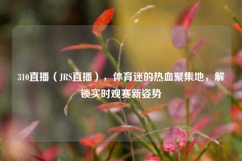 310直播(JRS直播),体育迷的热血聚集地,解锁实时观赛新姿势