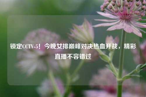 锁定CCTV-5！今晚女排巅峰对决热血开战，精彩直播不容错过