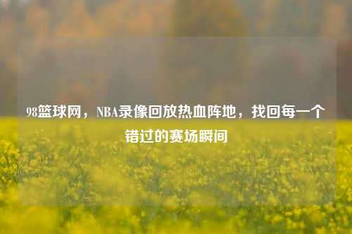 98篮球网,NBA录像回放热血阵地,找回每一个错过的赛场瞬间
