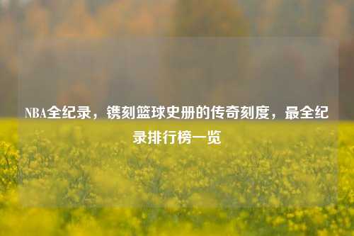 NBA全纪录,镌刻篮球史册的传奇刻度,最全纪录排行榜一览