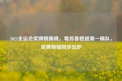 2021全运会奖牌榜揭晓，粤苏鲁稳居第一梯队，奖牌明细同步出炉