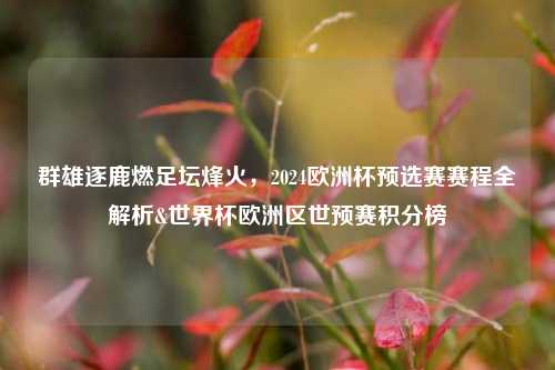 群雄逐鹿燃足坛烽火,2024欧洲杯预选赛赛程全解析&世界杯欧洲区世预赛积分榜