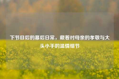 下节目后的幕后日常,藏着对母亲的孝敬与大头小手的温情细节