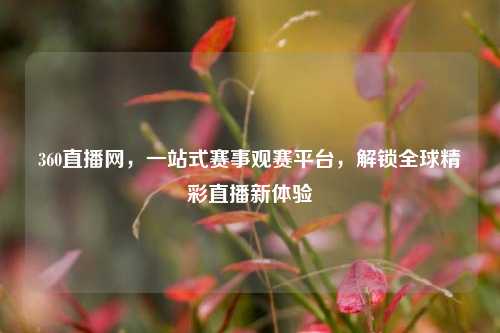 360直播网，一站式赛事观赛平台，解锁全球精彩直播新体验