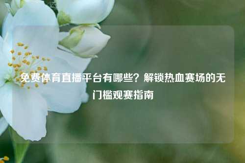 免费体育直播平台有哪些?解锁热血赛场的无门槛观赛指南