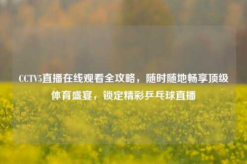 CCTV5直播在线观看全攻略,随时随地畅享顶级体育盛宴,锁定精彩乒乓球直播