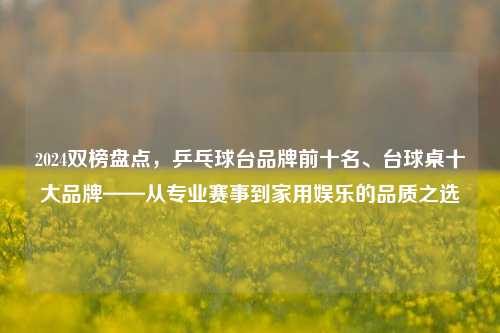 2024双榜盘点,乒乓球台品牌前十名、台球桌十大品牌——从专业赛事到家用娱乐的品质之选
