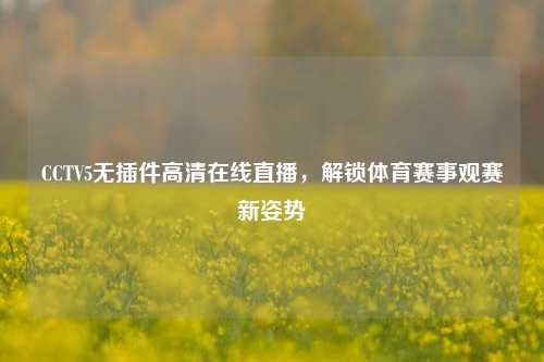 CCTV5无插件高清在线直播,解锁体育赛事观赛新姿势