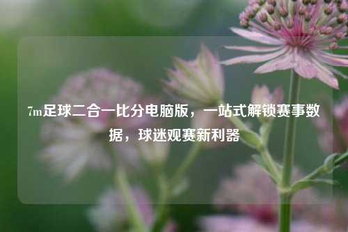 7m足球二合一比分电脑版，一站式解锁赛事数据，球迷观赛新利器