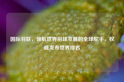 国际羽联，领航世界羽球发展的全球舵手，权威发布世界排名
