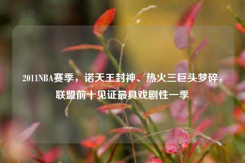 2011NBA赛季,诺天王封神、热火三巨头梦碎,联盟前十见证最具戏剧性一季