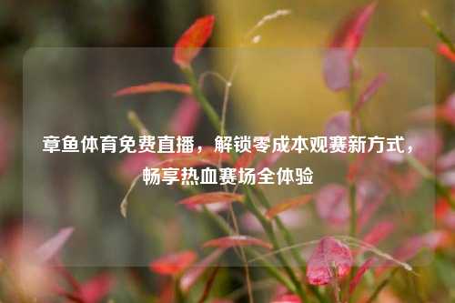 章鱼体育免费直播，解锁零成本观赛新方式，畅享热血赛场全体验