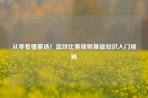 从零看懂赛场!篮球比赛规则基础知识入门视频