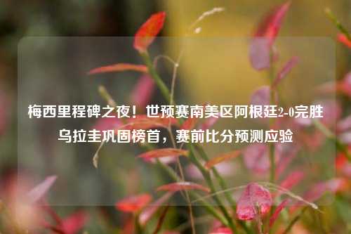 梅西里程碑之夜!世预赛南美区阿根廷2-0完胜乌拉圭巩固榜首,赛前比分预测应验