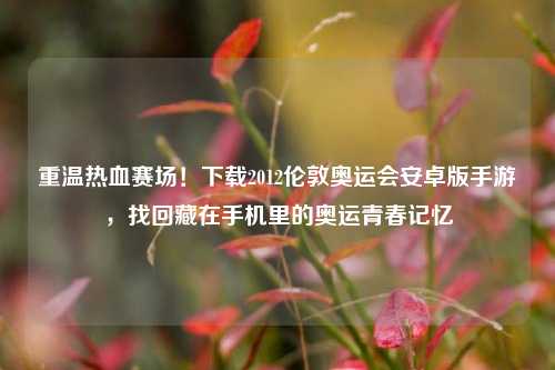 重温热血赛场！下载2012伦敦奥运会安卓版手游，找回藏在手机里的奥运青春记忆