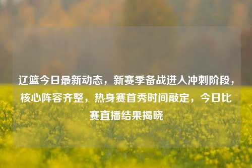 辽篮今日最新动态，新赛季备战进入冲刺阶段，核心阵容齐整，热身赛首秀时间敲定，今日比赛直播结果揭晓