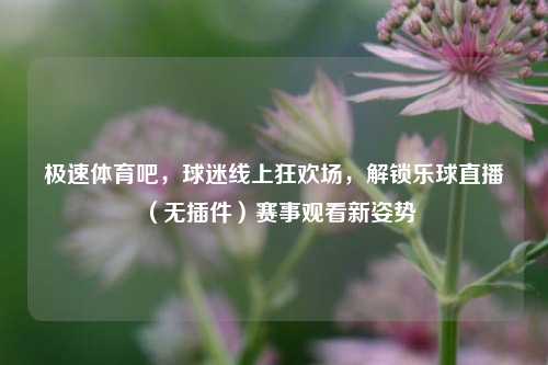 极速体育吧,球迷线上狂欢场,解锁乐球直播(无插件)赛事观看新姿势