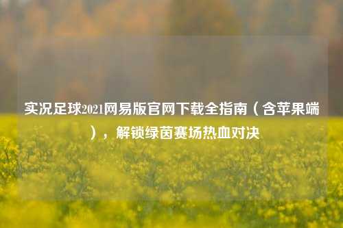 实况足球2021网易版官网下载全指南(含苹果端),解锁绿茵赛场热血对决