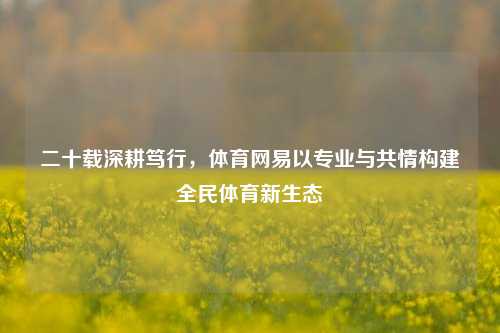 二十载深耕笃行,体育网易以专业与共情构建全民体育新生态