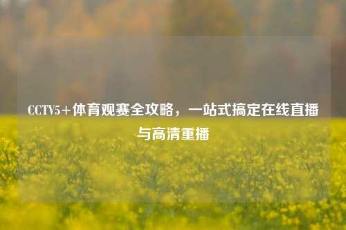 CCTV5+体育观赛全攻略,一站式搞定在线直播与高清重播