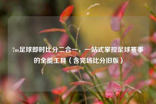 7m足球即时比分二合一,一站式掌控足球赛事的全能工具(含完场比分旧版)