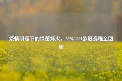 疫情阴霾下的绿茵烽火，2020/2021欧冠赛程全回顾
