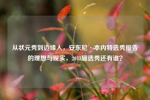 从状元秀到边缘人,安东尼·本内特选秀报告的理想与现实,2013届选秀还有谁?