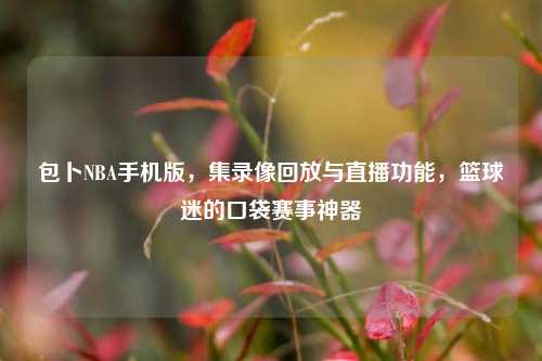 包卜NBA手机版,集录像回放与直播功能,篮球迷的口袋赛事神器